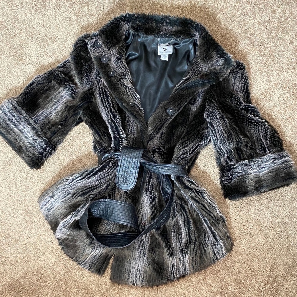 Worthington Faux Fur Coat